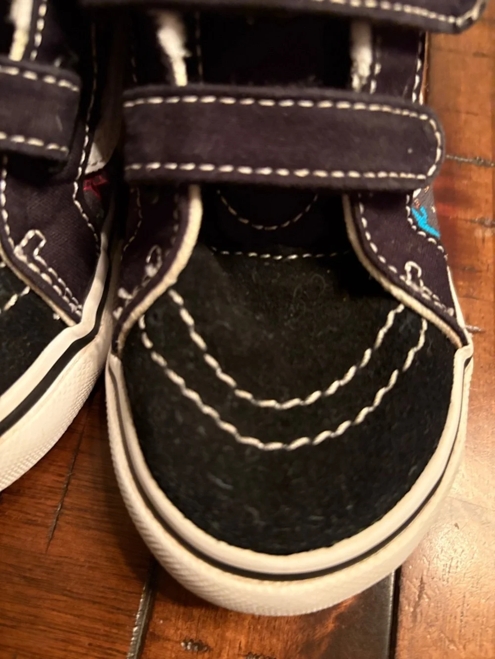 Vans Kids High-Top Sneakers Black/Multicolor Dino Print  Sz 10 Sk8r, Urban Vibes